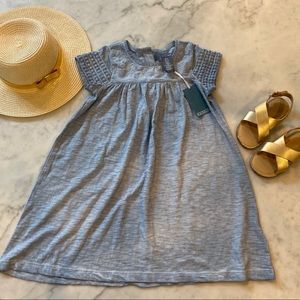 4T NWT Kaisely denim wash embroidered dress (only)